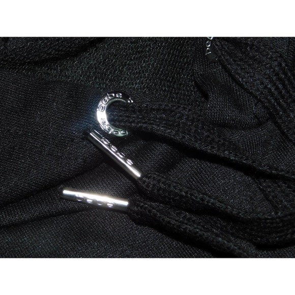 BEBE Sport Womens Size: XL Black Rainbow Logo Hoodie - Picture 4 of 6